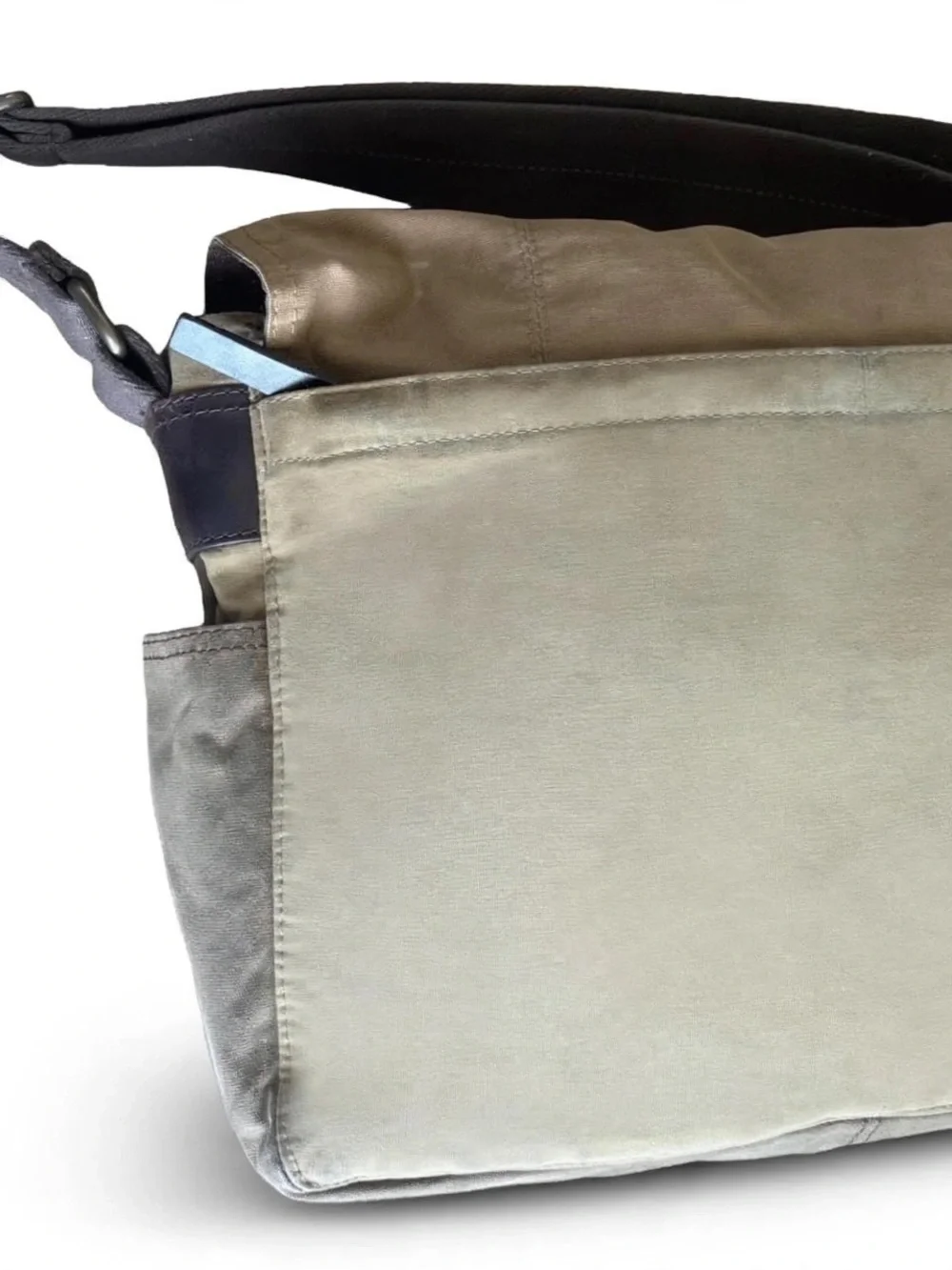 FOSSIL VINTAGE CANVAS MESSENGER BAG KHAKI UTILITY CROSSBODY FIELD BAG UNISEX